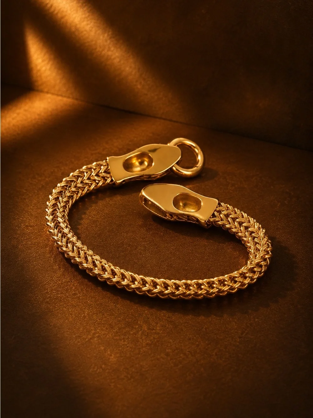 Unisex 18 K gold plated snake head Bracelet